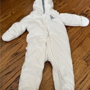 Carters White Fleece/Insulated Bunting